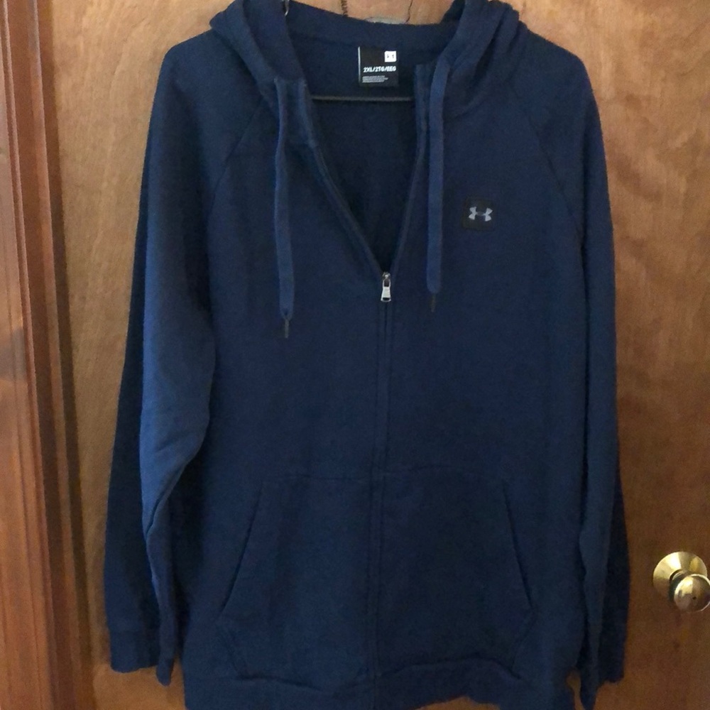 Mens Under Armor zip up hooded jacket